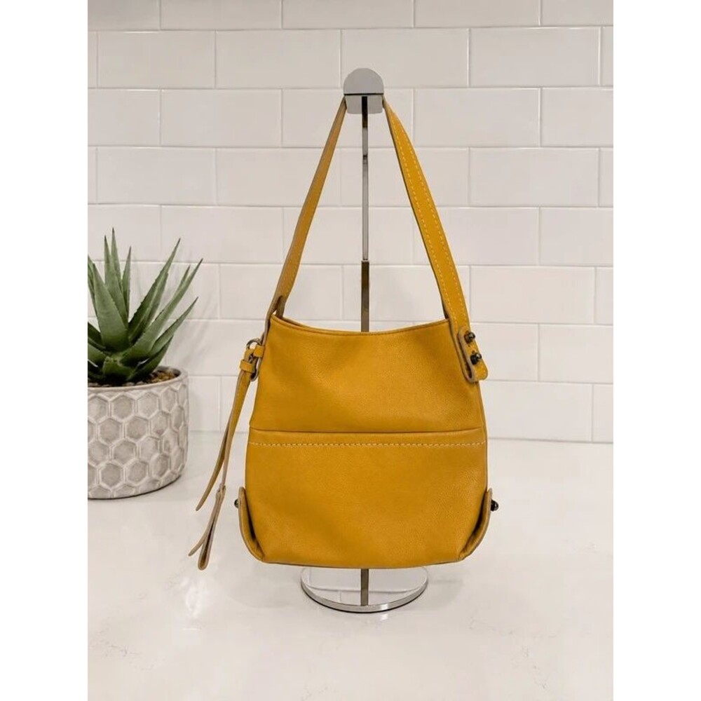 Sondra Roberts Squared Mustard Yellow Shoulder Bag